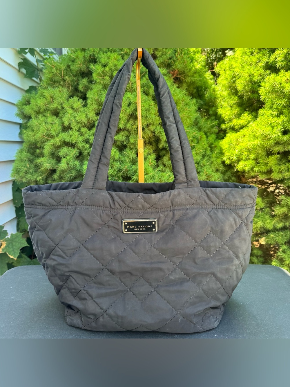 Marc Jacobs Black Quilted Tote - Padded Handles